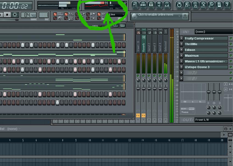 В fl studio в проекте пропал звук