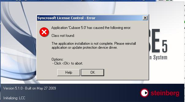 syncrosoft license control error hypersonic xlc